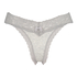 String taille extra basse en coton, Gris