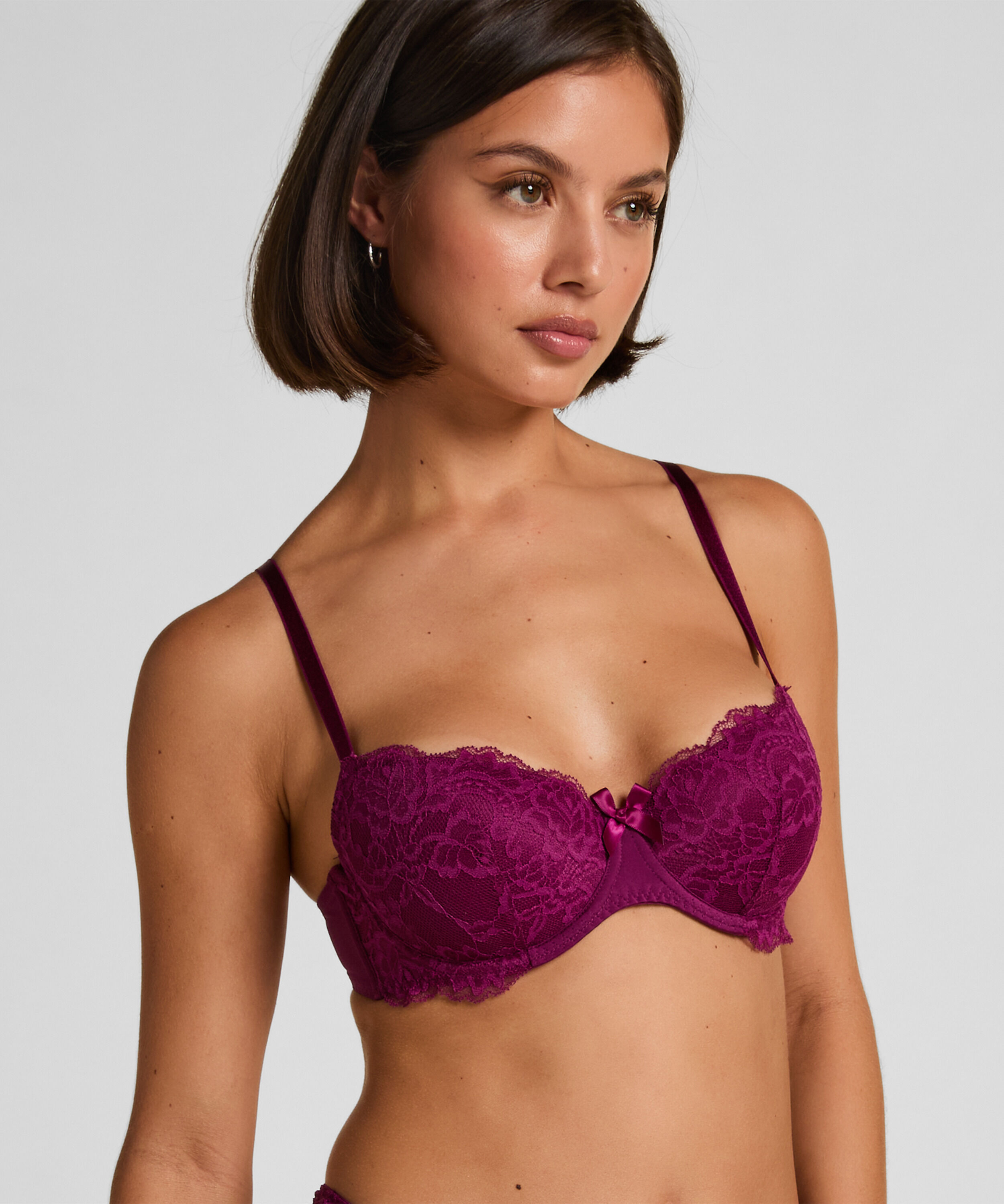 Soutien-gorge à armatures préformé Teddy, Pourpre