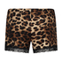 Short Velours Leopard, Zwart