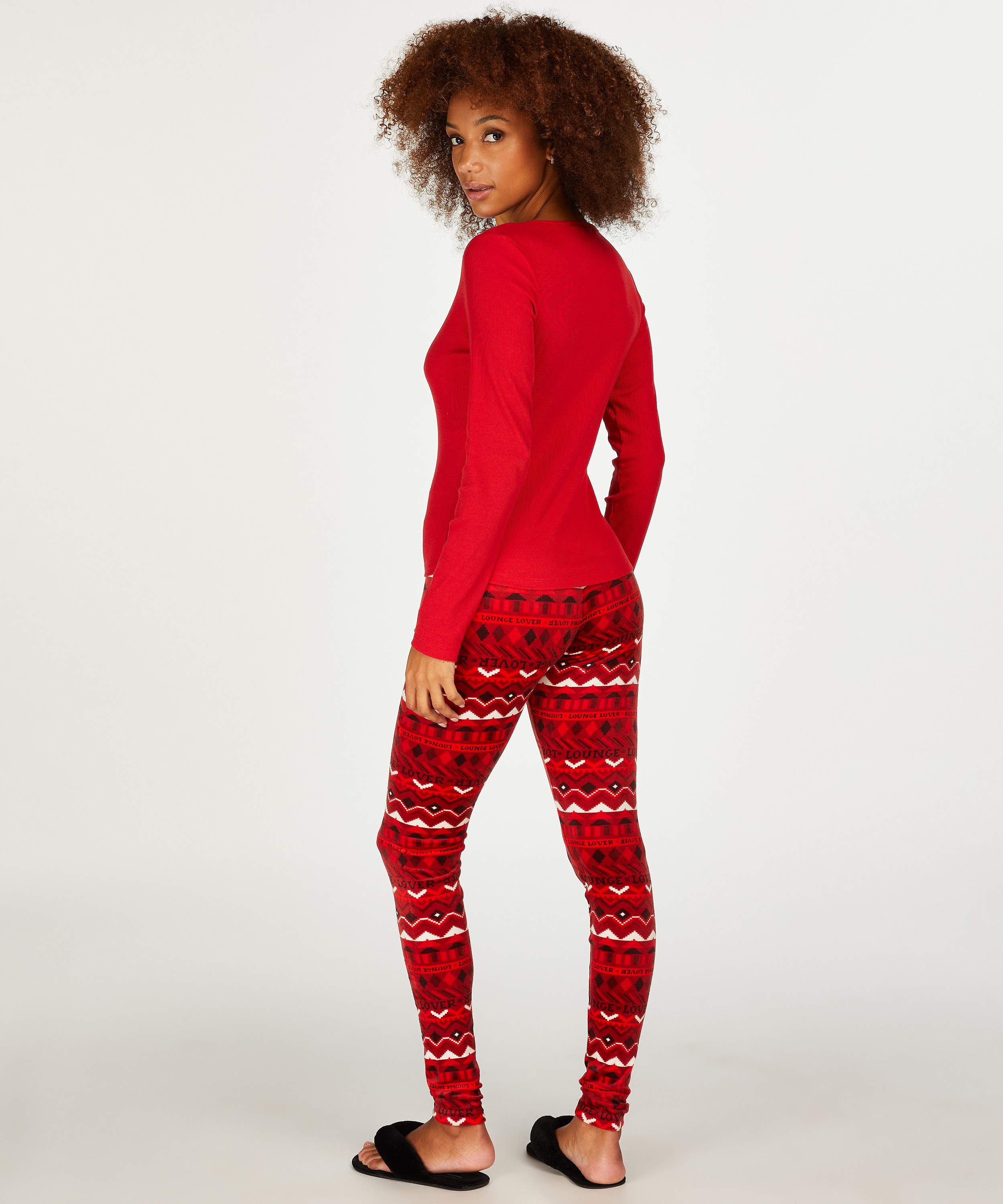 Legging Velours, Rood, main