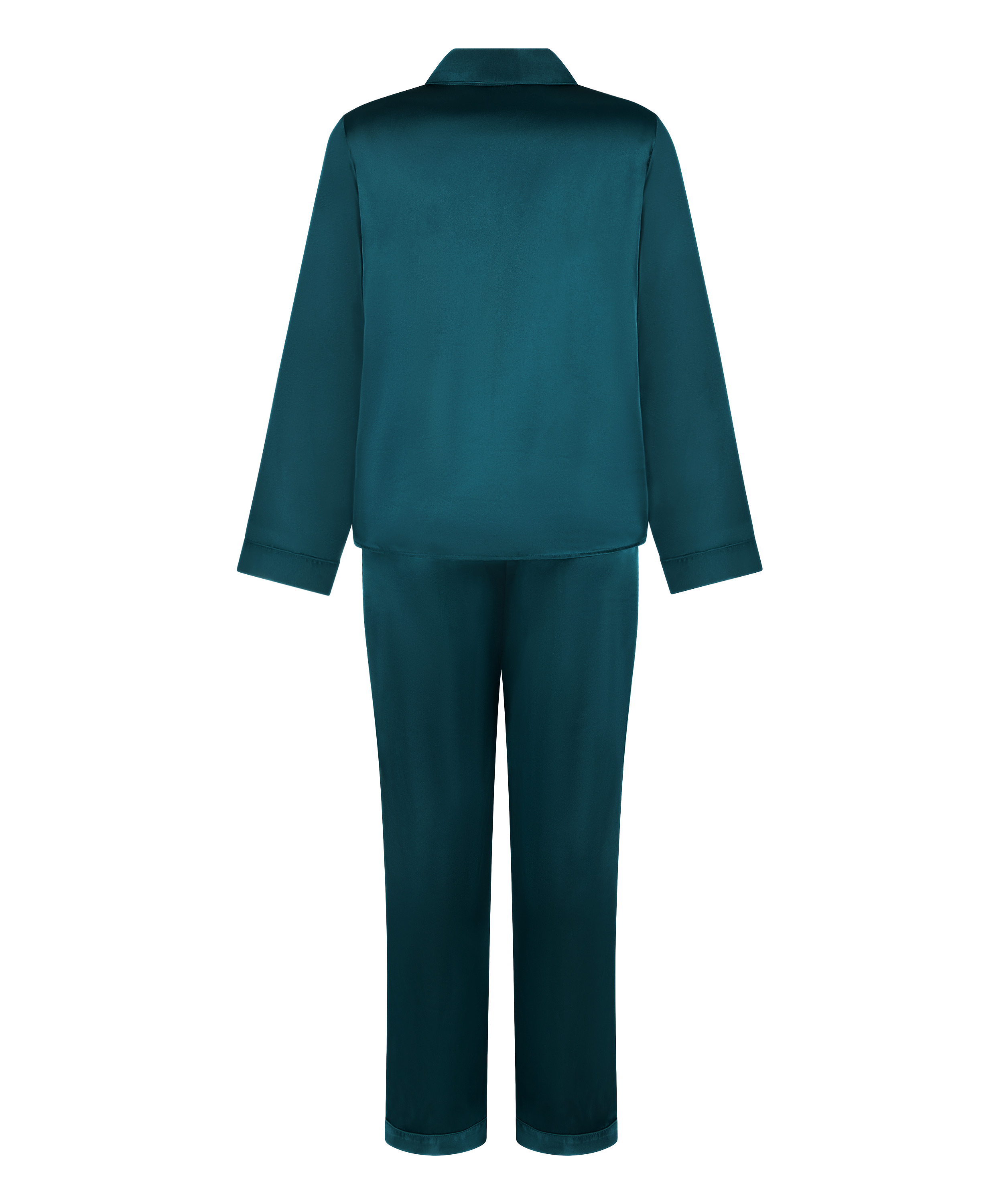 Ensemble de pyjama en satin Shiny, Bleu, main