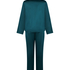 Ensemble de pyjama en satin Shiny, Bleu