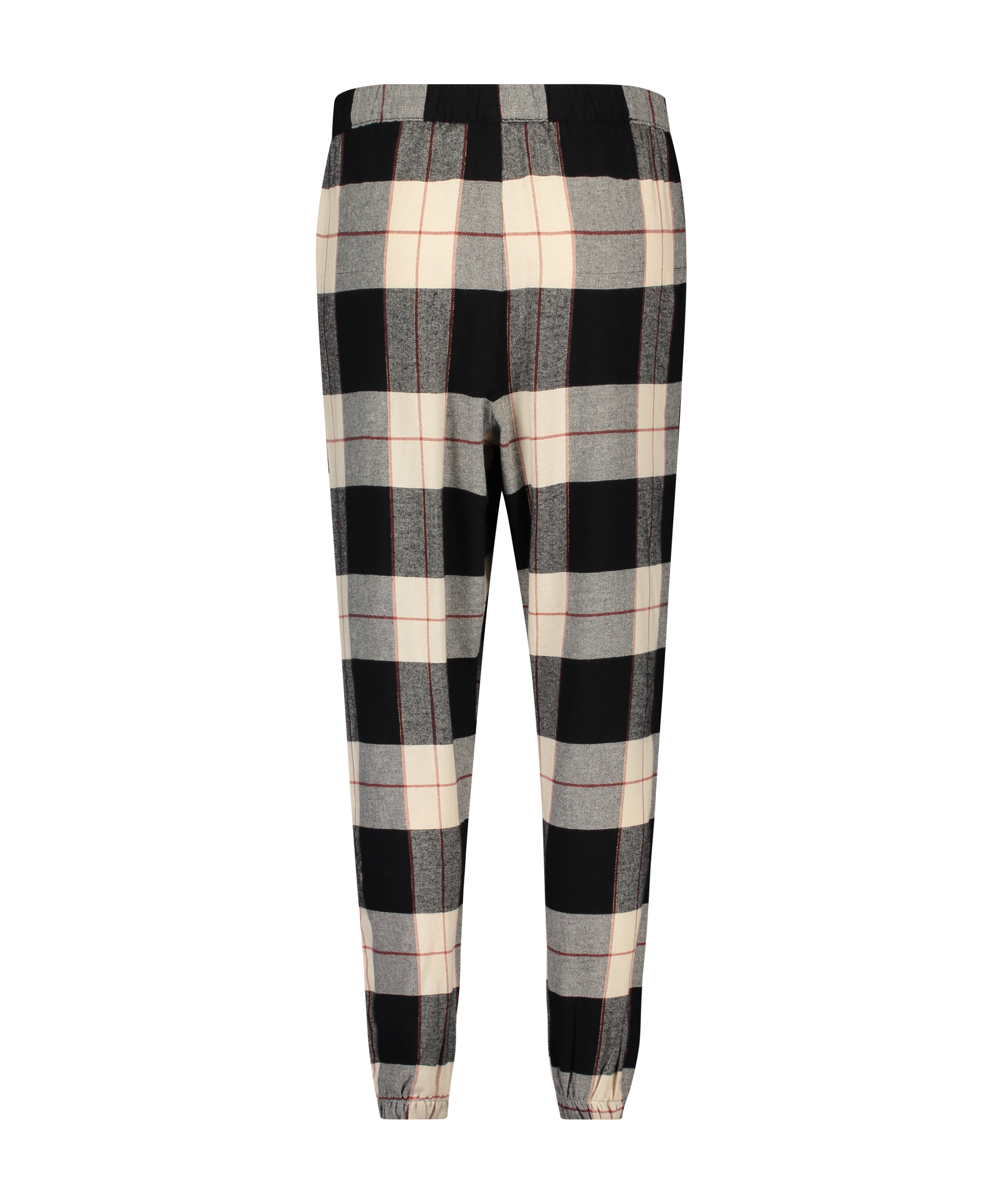 Petite Pyjamabroek Twill Check, Zwart, main