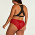 Hoog uitgesneden brazilian Heather Curvy, Rood