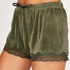 Short velours dentelle, Vert