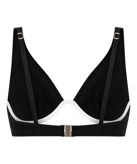 Neoprene bikinitop, Zwart