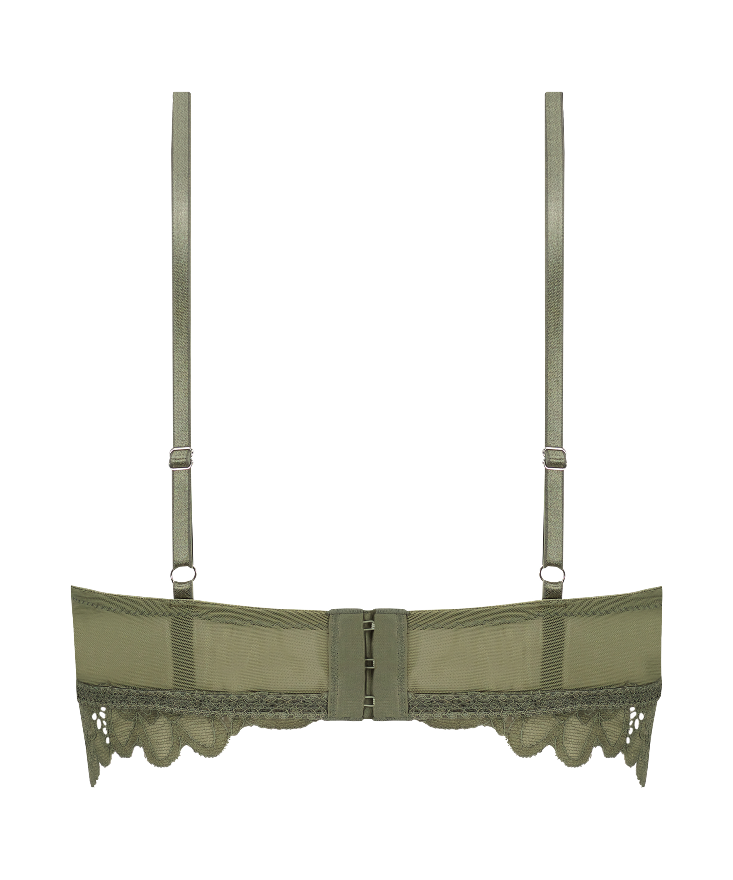 Soutien-gorge pr&eacute;form&eacute; sans armatures longline Shiloh, Vert, main