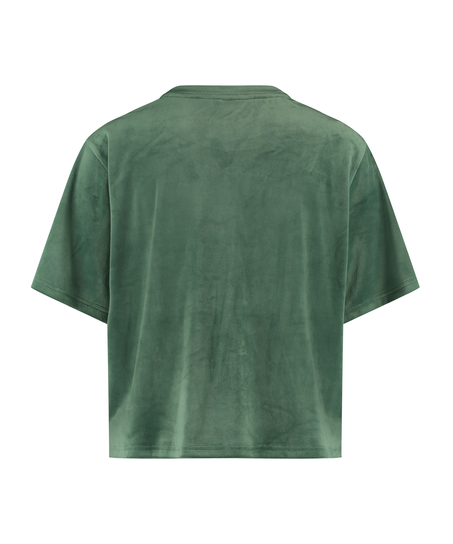 Top Velours Pocket, Groen