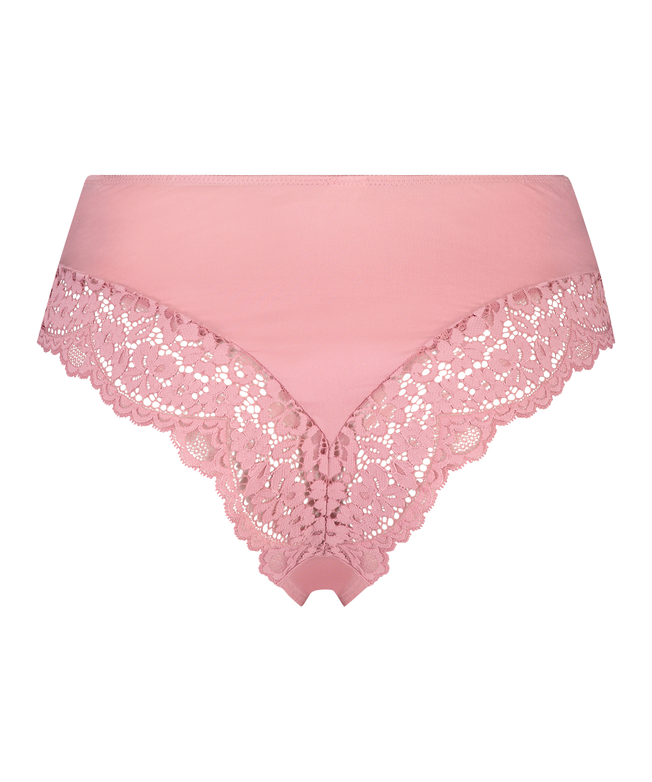 Slip br&eacute;silien haut Rose, Pourpre, main