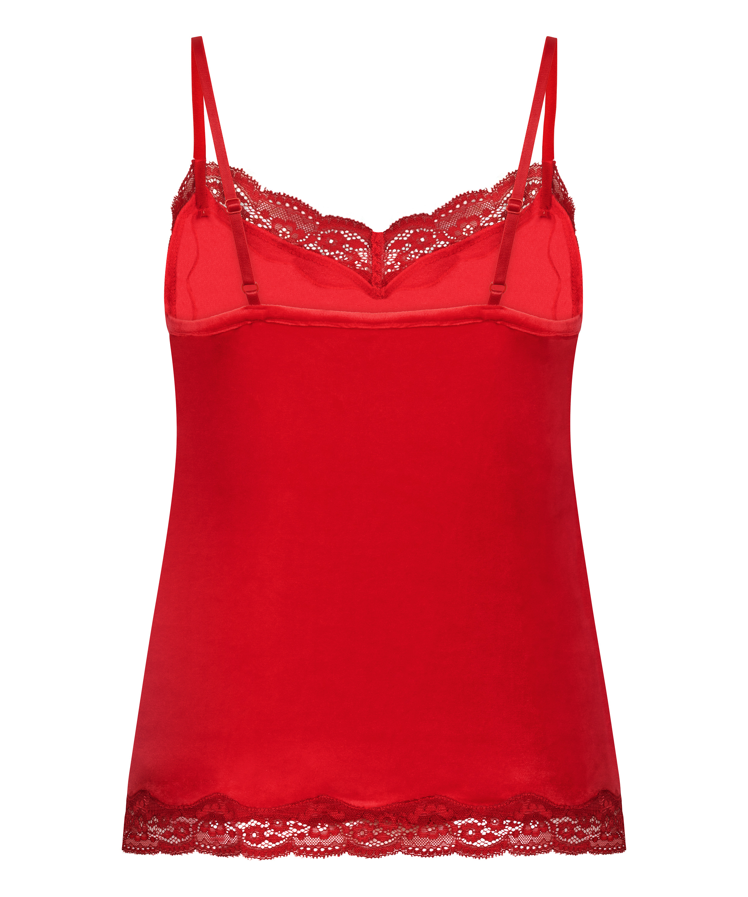 Cami top Velours Lace, Rood, main