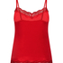 Cami top Velours Lace, Rood
