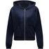 Hoodie jas Velours, Blauw