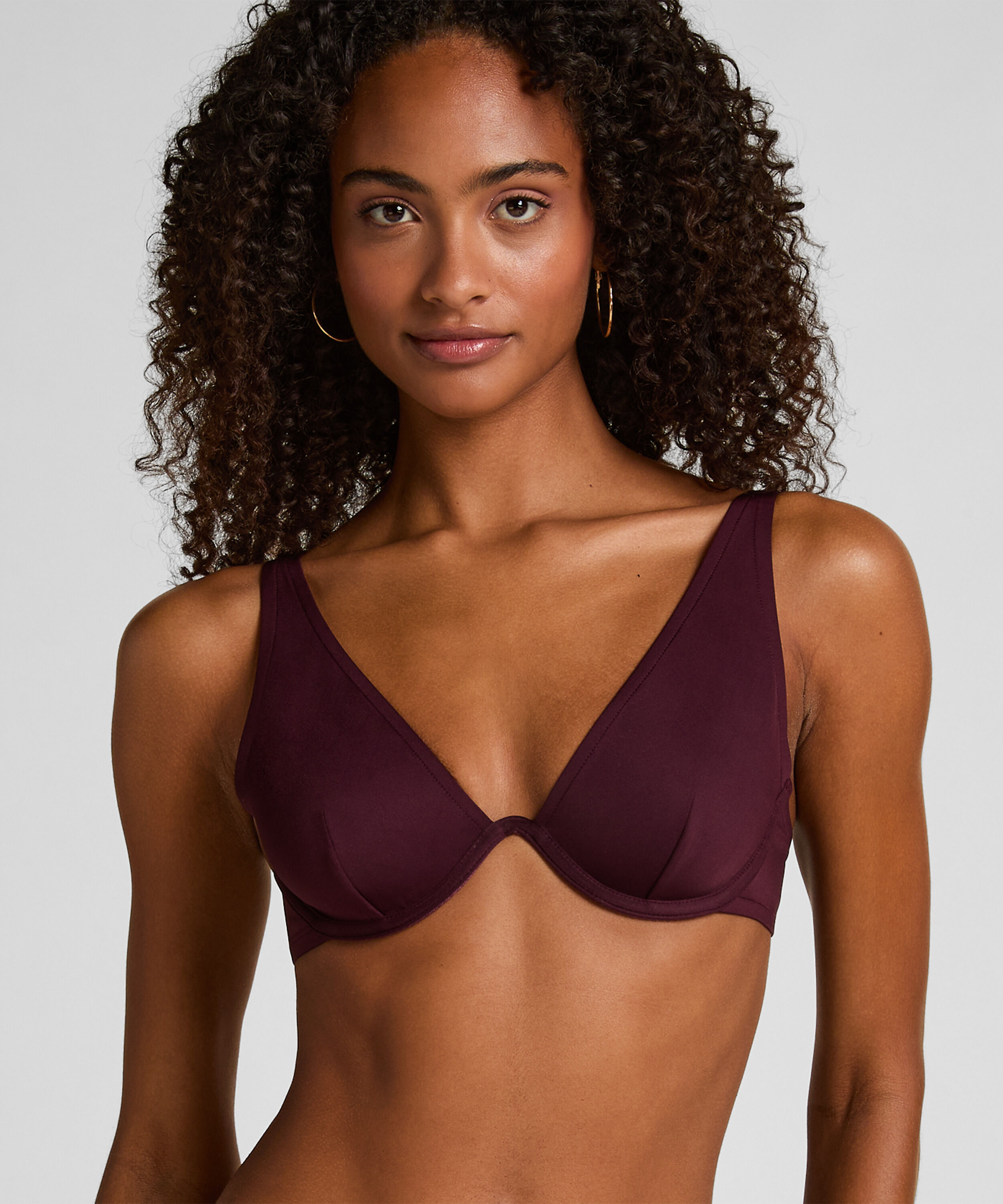 Haut de bikini en néoprène, Pourpre