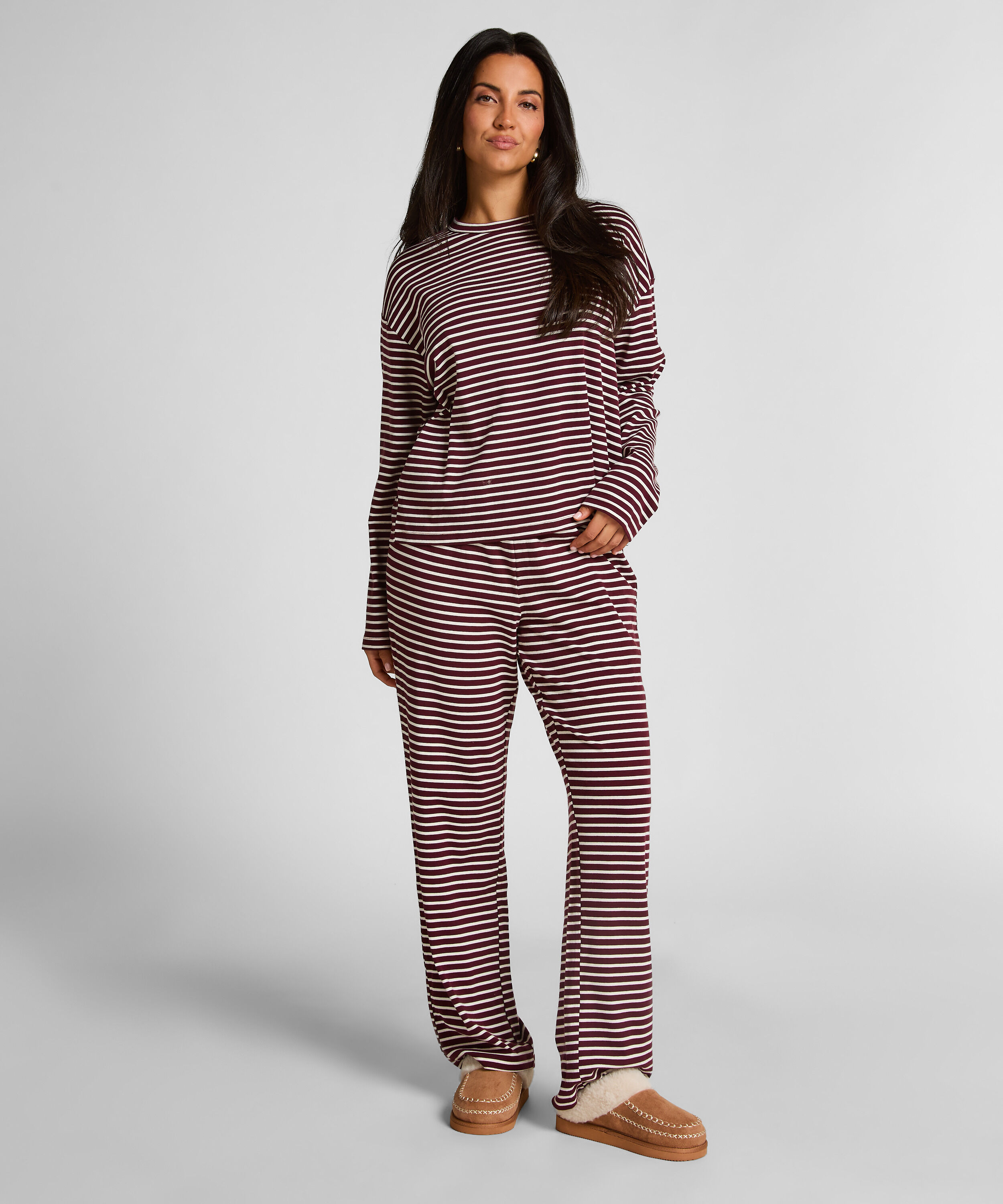 Pyjamaset van katoenen jersey, Paars