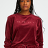 Top Velours lange mouwen, Rood
