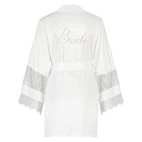 Kimono satijn Bridal, Wit
