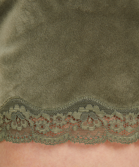 Short velours dentelle, Vert