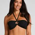 Bandeau bikini top Bahamas, Zwart