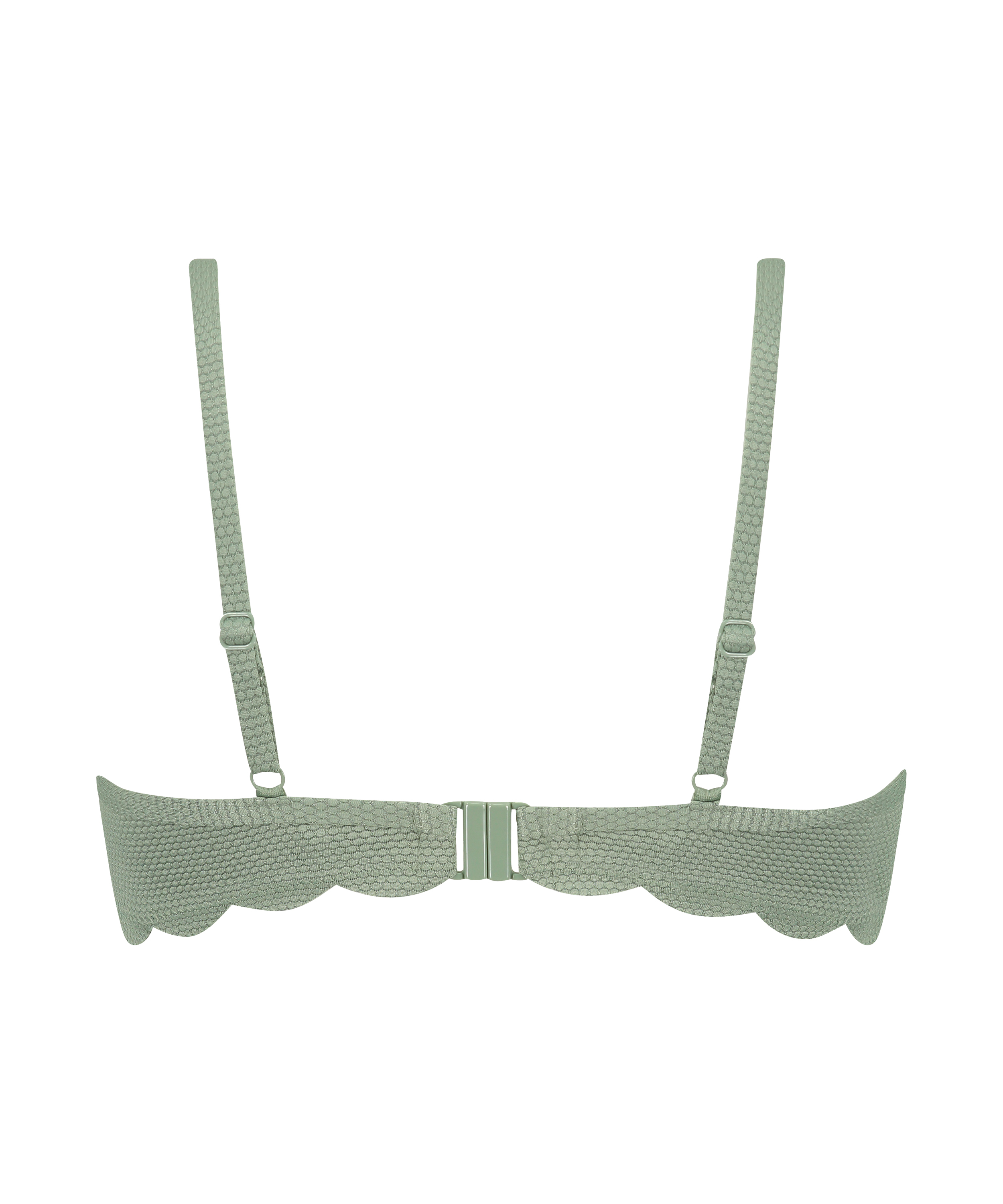 Voorgevormde beugel bikinitop Scallop, Groen, main