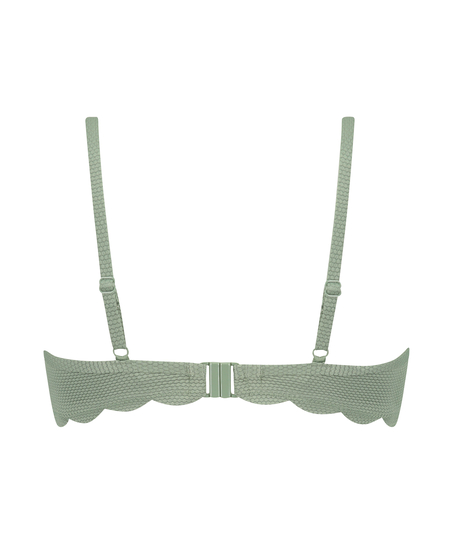 Voorgevormde beugel bikinitop Scallop, Groen