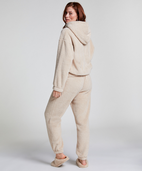 Hoodie Fleece Snuggle, Beige