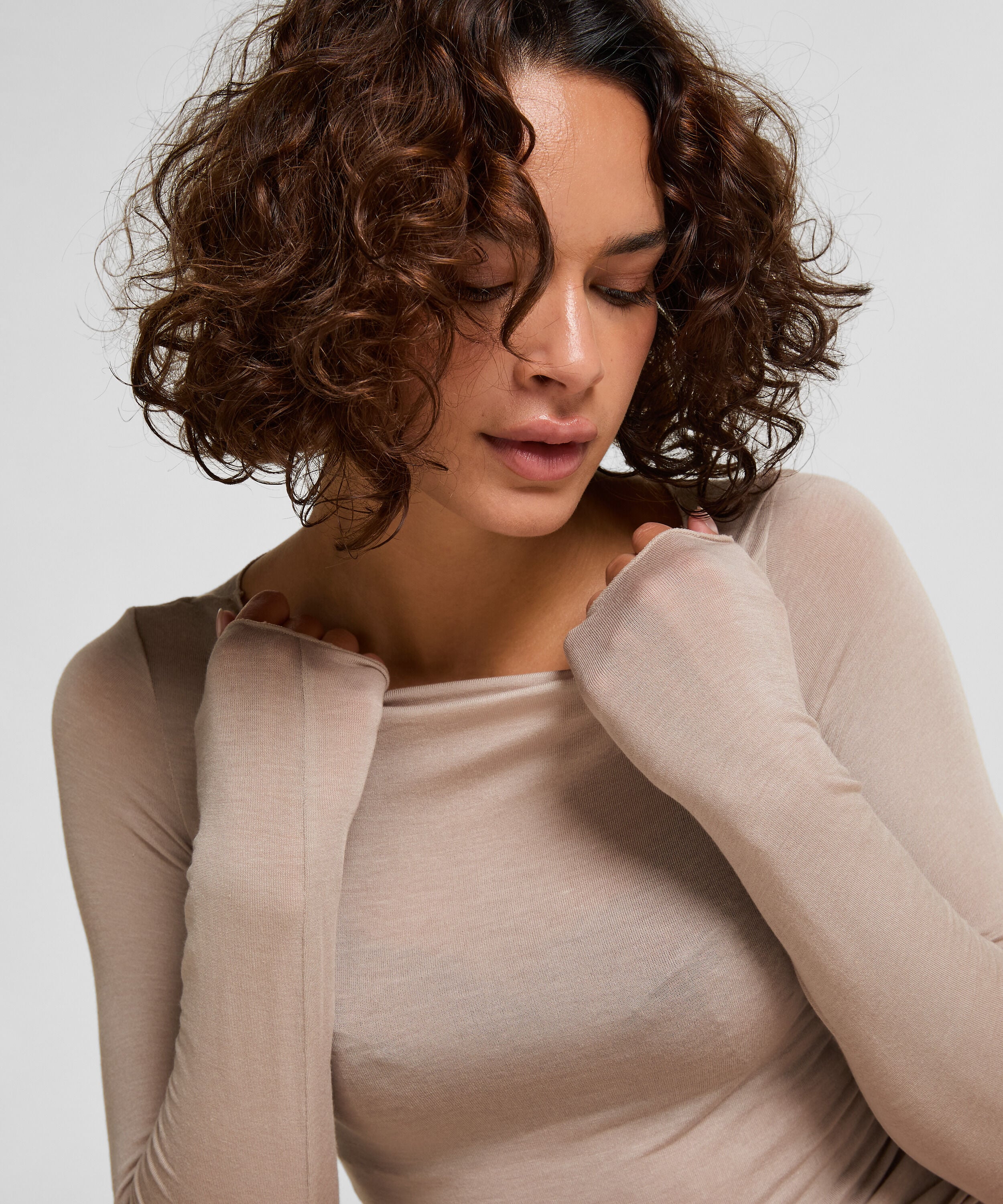super soft Boothals Shirt met Cashmere, Grijs super soft Boothals Shirt met Cashmere, Grijs