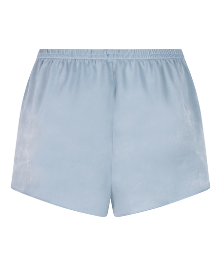Short en satin Minimal, Bleu
