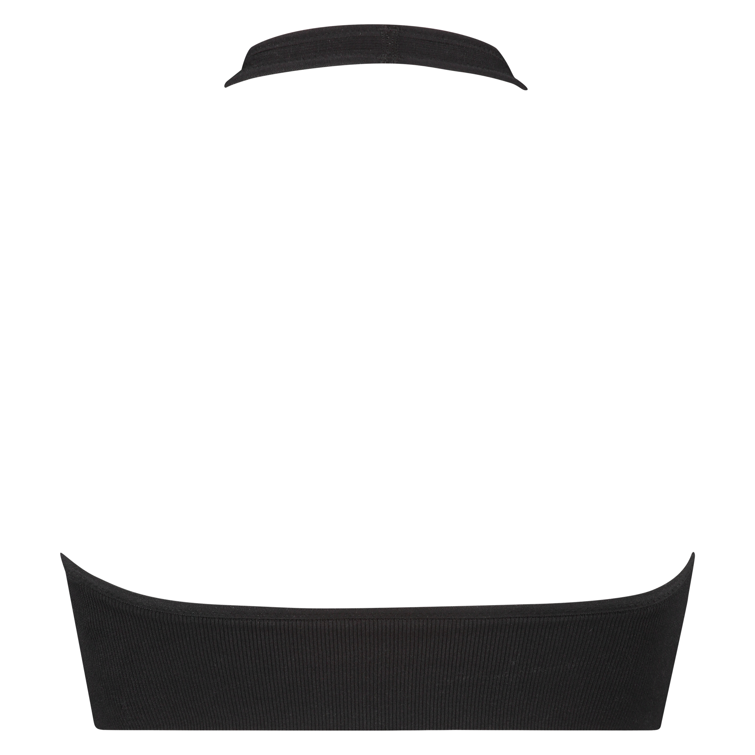 Naadloze halter bralette, Zwart, main