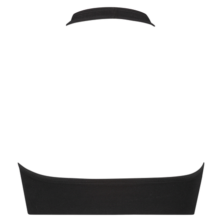 Naadloze halter bralette, Zwart