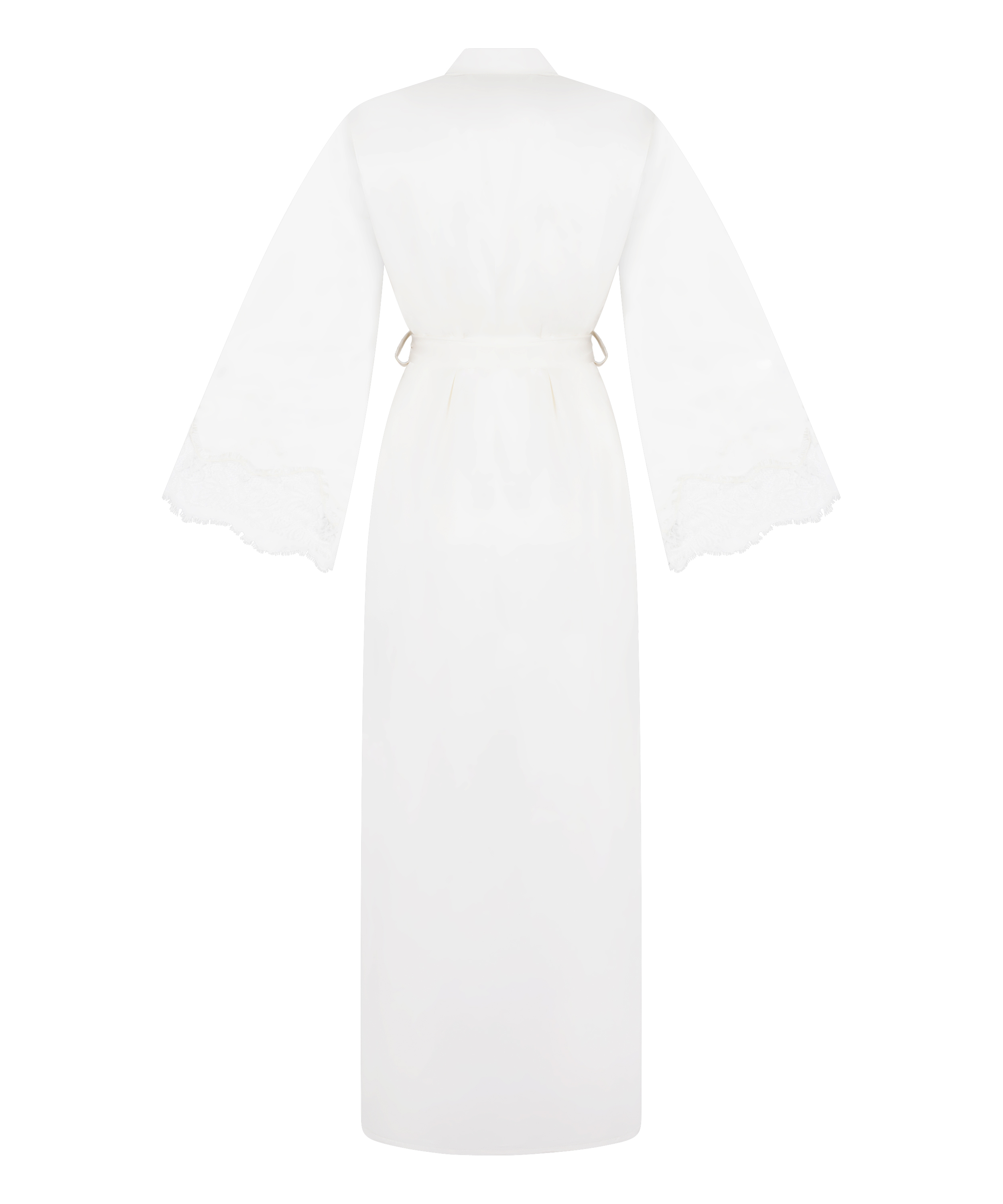 Lange satijnen kimono Valerie, Wit, main