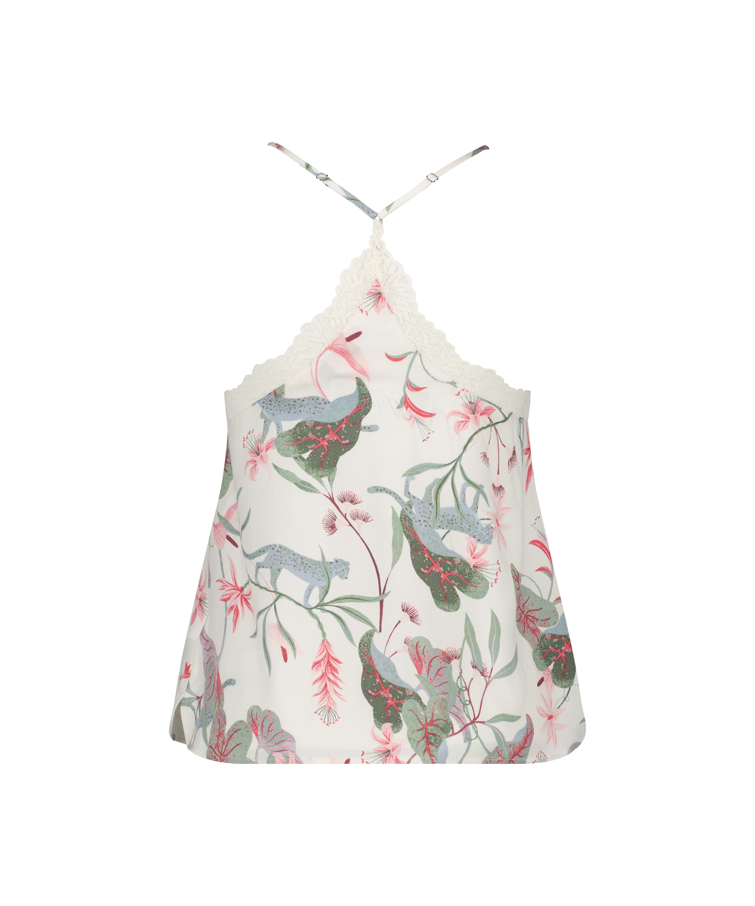 Cami top Woven Lace, Wit, main