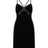 Jersey Slipdress Lace Back, Zwart