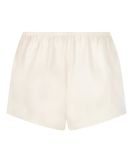 Minimal satijnen short, Wit