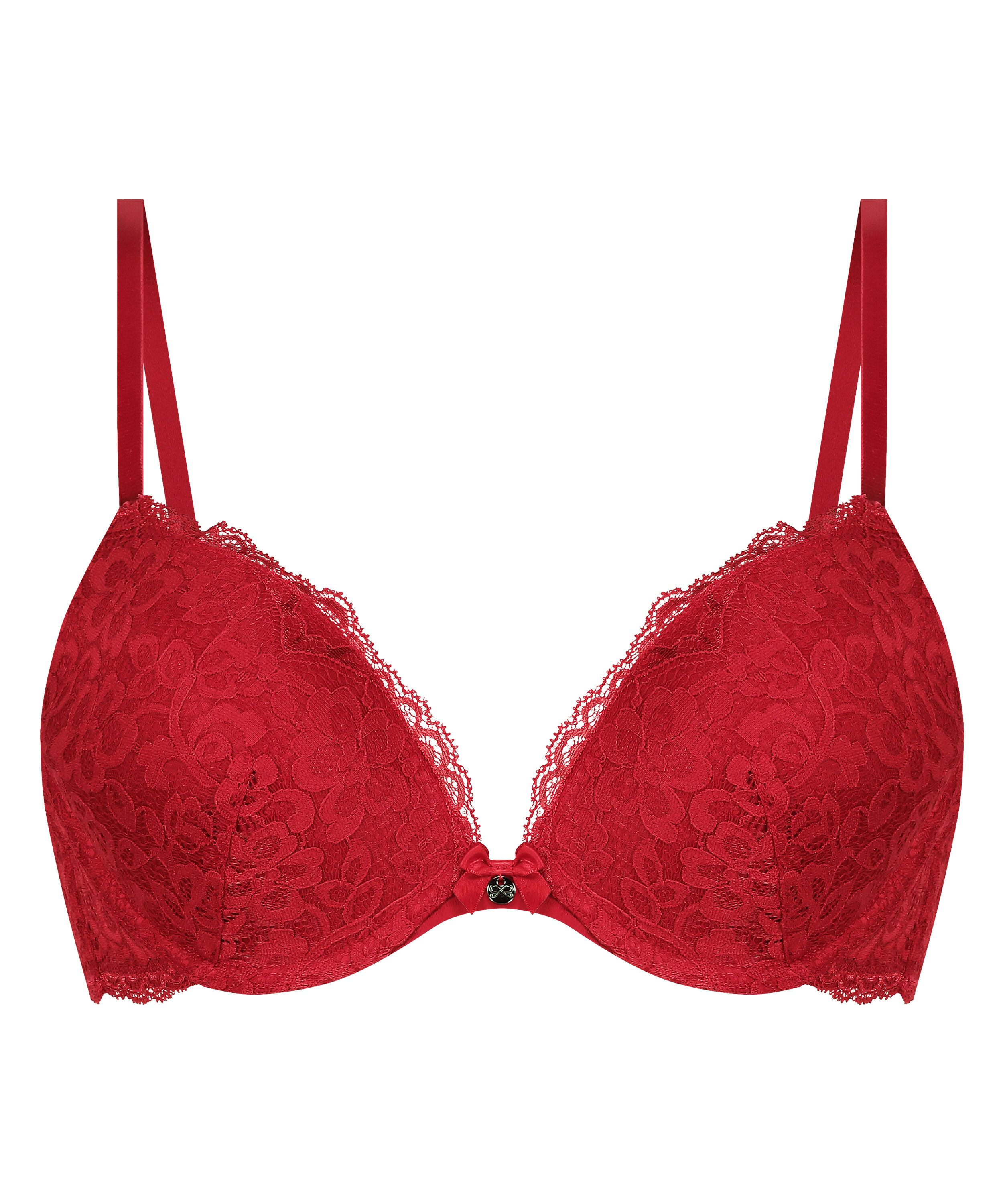Soutien-gorge &agrave; armatures pr&eacute;form&eacute; push-up Marine, Rouge