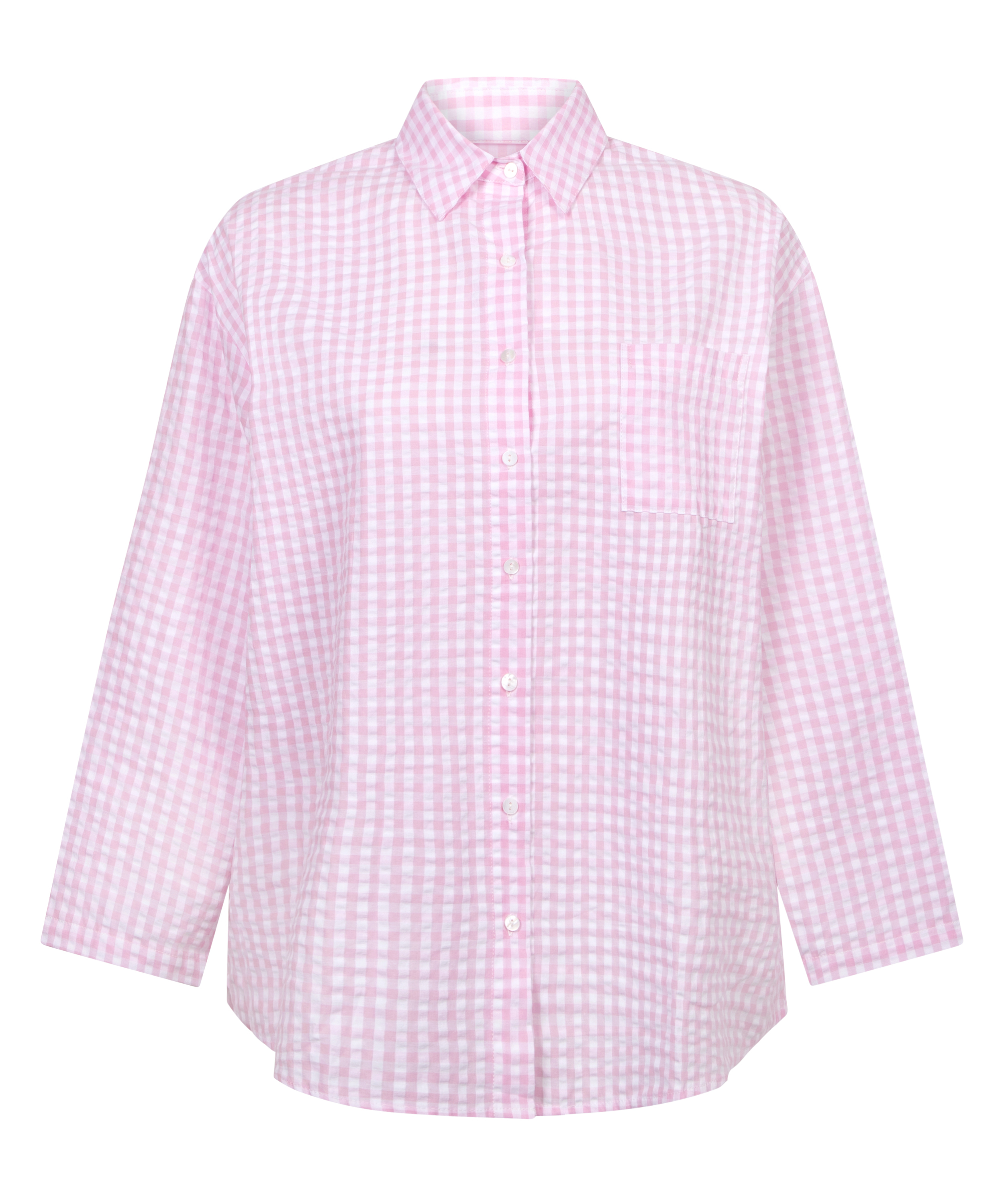 Haut de pyjama en Coton, Rose, main