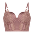 Voorgevormde longline beugel bh Erika, Bruin