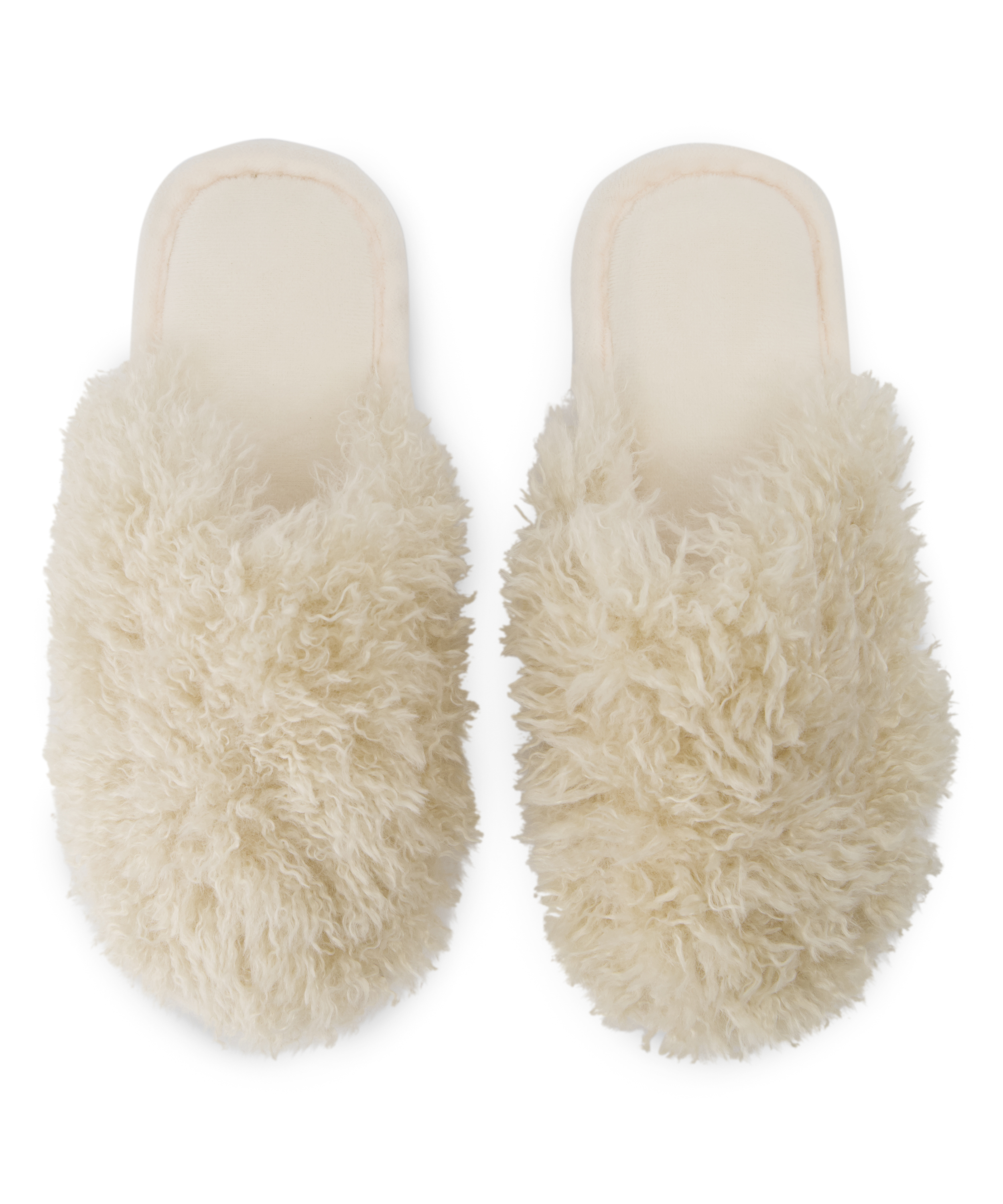 Pantoffels Fake Fur, Beige, main