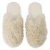 Pantoffels Fake Fur, Beige