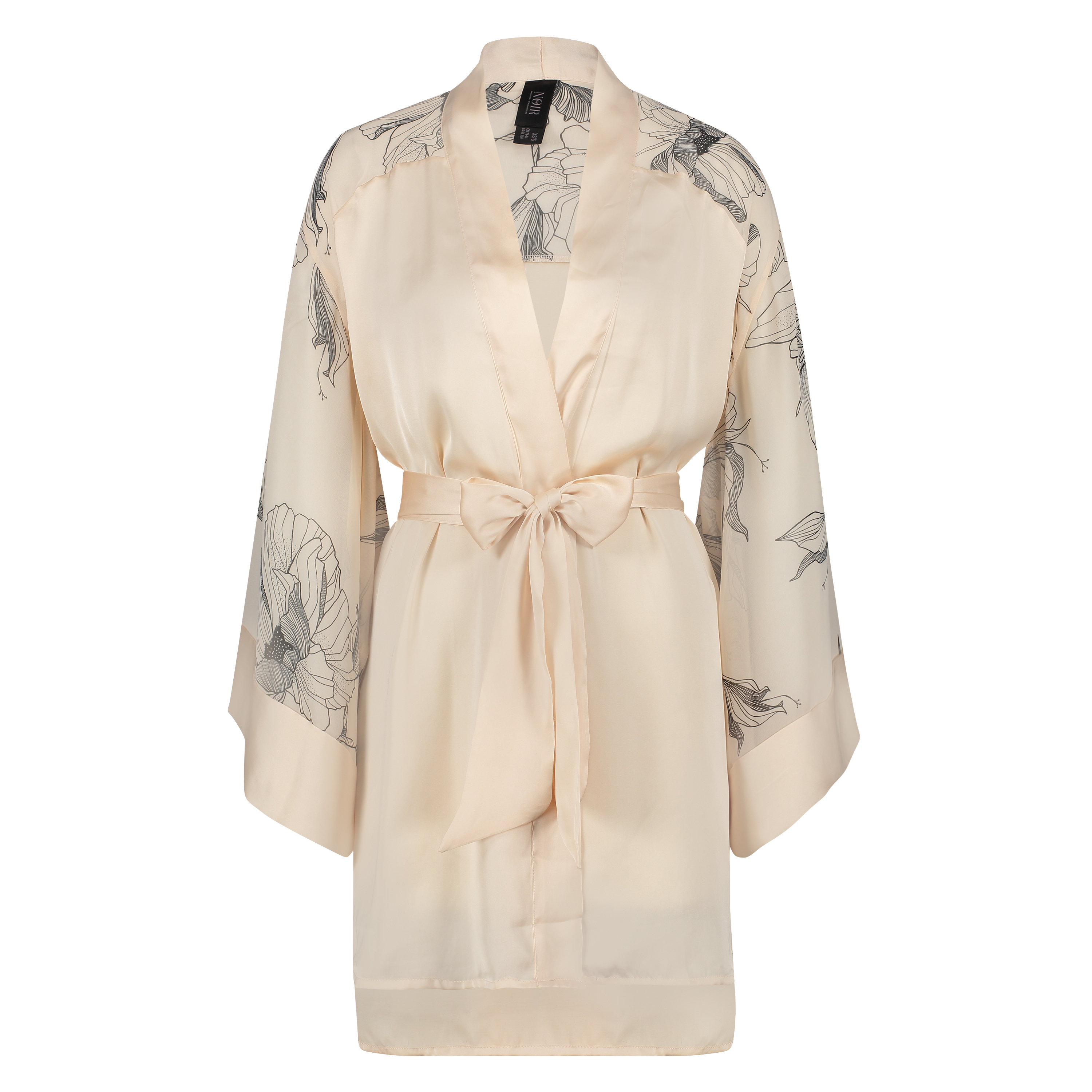 Kimono satin Lotus, Rose, main