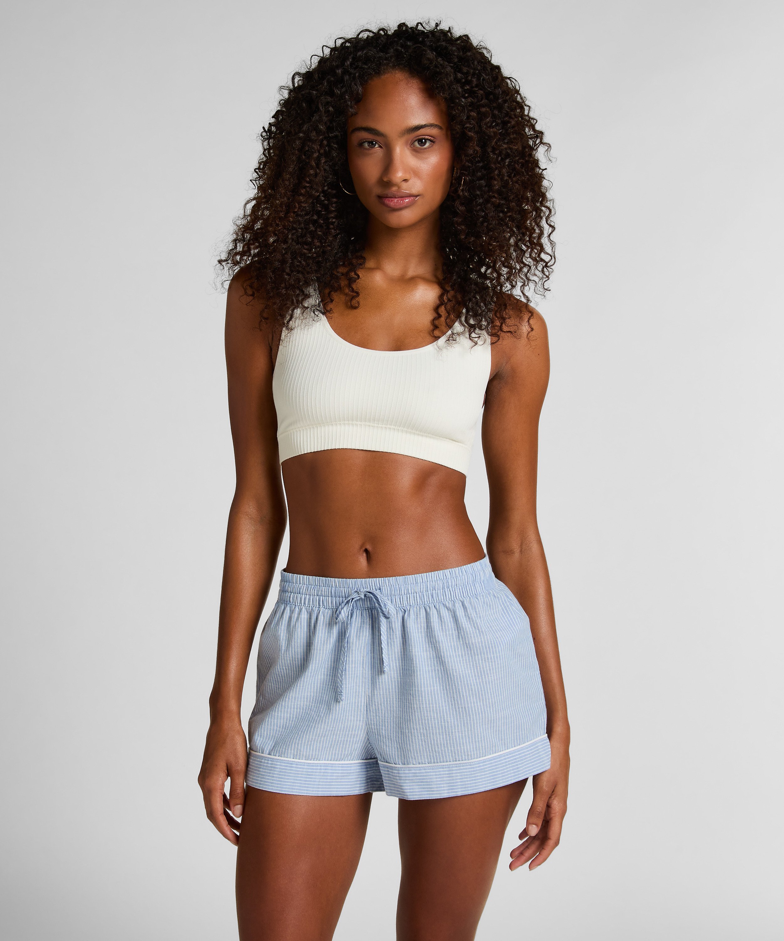 Shorts Katoen, Blauw, main