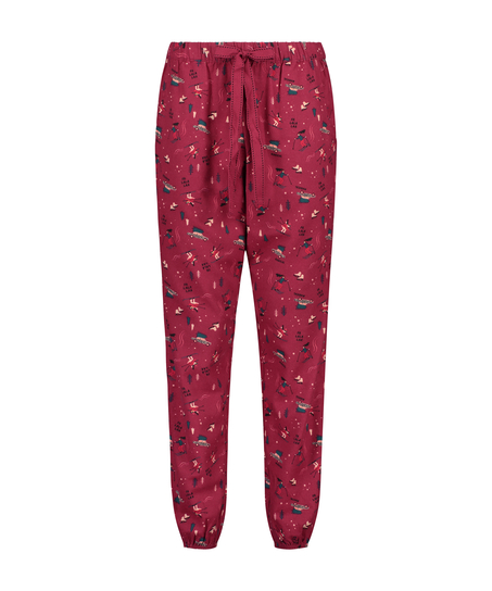 Petite Pyjamabroek Twill, Rood