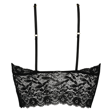 Bralette longline Fancy, Zwart