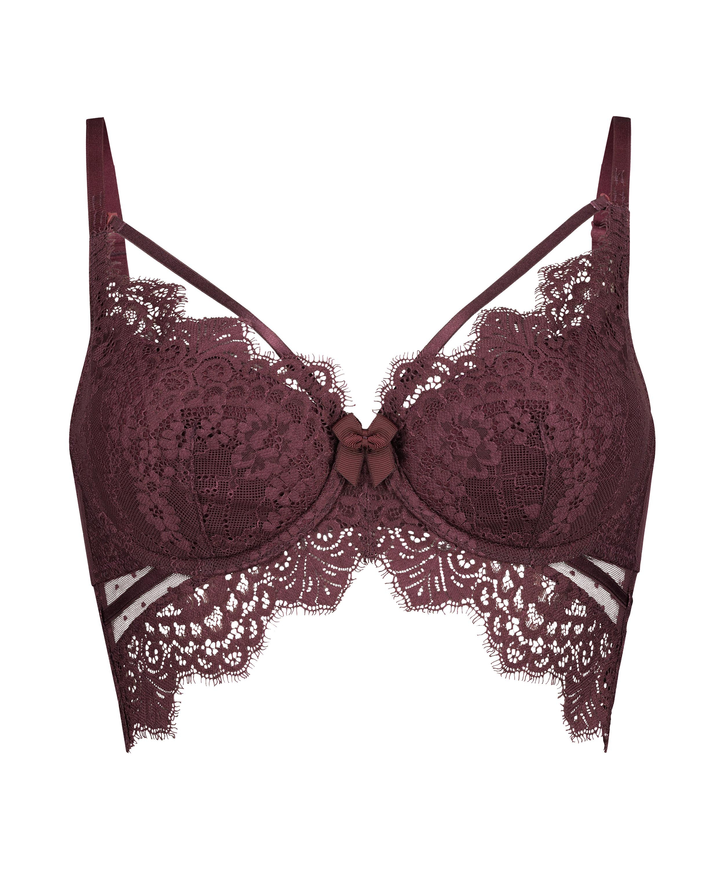 Soutien-gorge &agrave; armatures pr&eacute;form&eacute; longline Marilee, Pourpre, main