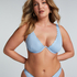 Niet-voorgevormde beugel bikinitop Scallop, Blauw
