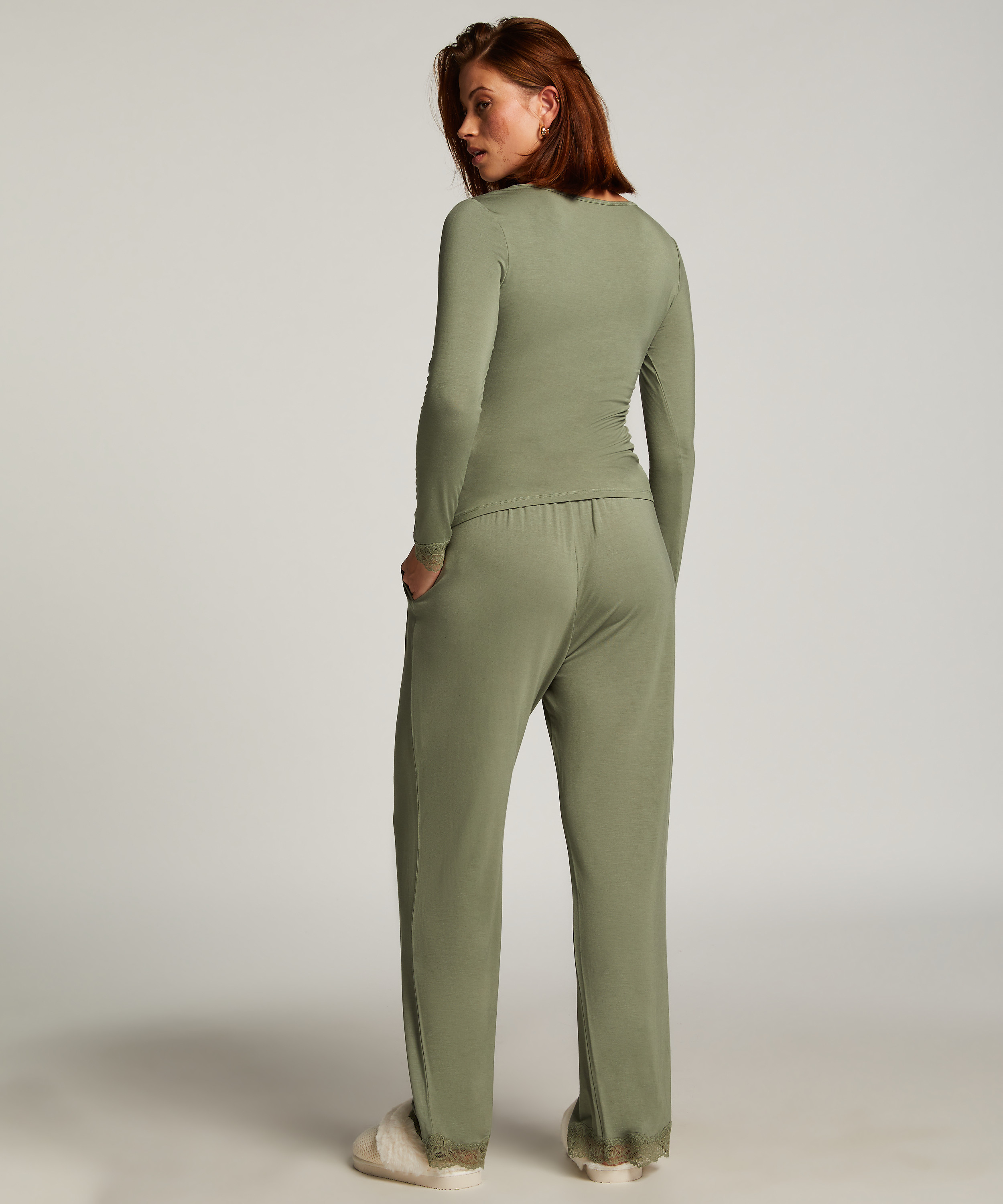 Pyjama set, Groen, main