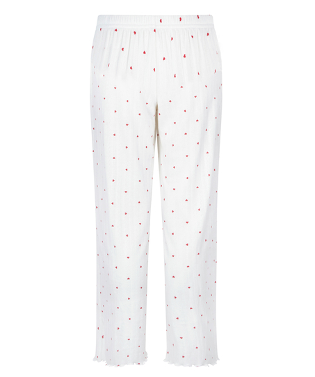 Pyjamabroek Pointelle, Wit