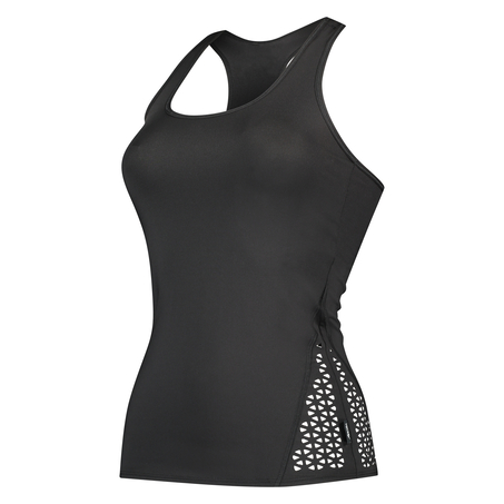HKMX Tanktop Lasercut, Zwart