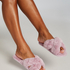 Slippers Fake Fur, Paars