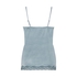 Cami top Velours Lace, Blauw