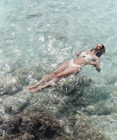 Haut de bikini bandeau Cabo, Blanc